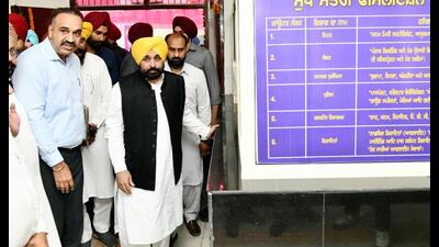 Chief minister Bhagwant Mann during an event in Sangrur on Wednesday.