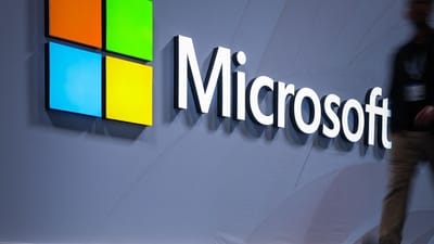 A visitor walks past a logo of Microsoft during the opening of the Hannover Messe industrial trade fair for mechanical and electrical engineering and digital industries, on March 31, 2025 in Hanover, northern Germany. (Ronny Hartmann/AFP) A visitor walks past a logo of Microsoft during the opening of the Hannover Messe industrial trade fair for mechanical and electrical engineering and digital industries, on March 31, 2025 in Hanover, northern Germany. (Ronny Hartmann/AFP)