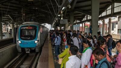 Mumbai,India 8-14-2018 Mumbai's reliance metro rail has eased traffic congestion on Andheri Kurla road. More and more people are travelling by metro in the city (Shutterstock) Mumbai,India 8-14-2018 Mumbai's reliance metro rail has eased traffic congestion on Andheri Kurla road. More and more people are travelling by metro in the city (Shutterstock)