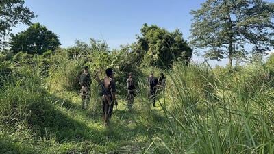 Officials said they suspect that a few more suspected poachers are still inside the park and the anti-poaching teams are searching for them. Officials said they suspect that a few more suspected poachers are still inside the park and the anti-poaching teams are searching for them.