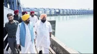 Punjab CM Bhagwant Mann at Nangal Dam during the recent water sharing row with Haryana. (HT FIle) Punjab CM Bhagwant Mann at Nangal Dam during the recent water sharing row with Haryana. (HT FIle)