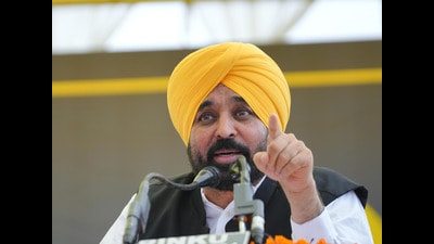 Punjab chief minister Bhagwant Mann addressing Aam Aadmi Party (AAP) supporters, who had been camping at the Nangal Dam for the past month to ensure no water is shared with Haryana. Punjab chief minister Bhagwant Mann addressing Aam Aadmi Party (AAP) supporters, who had been camping at the Nangal Dam for the past month to ensure no water is shared with Haryana.