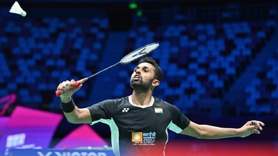 India's HS Prannoy hits a return (AFP) India's HS Prannoy hits a return (AFP)