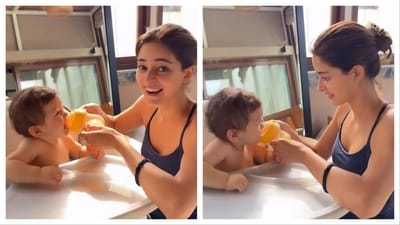 Ananya often shares cute moments with her nephew on social media. Ananya often shares cute moments with her nephew on social media.
