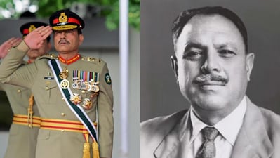 Asim Munir is the second army chief to be promoted to the rank of Field Marshal. The first was Ayub Khan (R) who would mark the nation's first military takeover. (AP/ Pakistan Embassy in Washington) Asim Munir is the second army chief to be promoted to the rank of Field Marshal. The first was Ayub Khan (R) who would mark the nation's first military takeover. (AP/ Pakistan Embassy in Washington)
