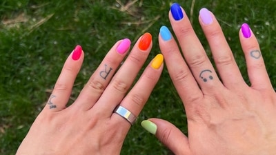 Rainbow nails will bring a spot of sunshine (Instagram) Rainbow nails will bring a spot of sunshine (Instagram)