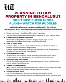 “Does the area flood?” Bengaluru homebuyers and investors now have fresh real estate worry (HT Graphic) “Does the area flood?” Bengaluru homebuyers and investors now have fresh real estate worry (HT Graphic)