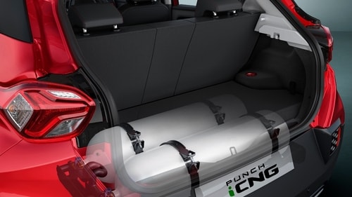The Tata Punch CNG gets the twin-cylinder technology with a claimed mileage of 26.99 km/kg The Tata Punch CNG gets the twin-cylinder technology with a claimed mileage of 26.99 km/kg