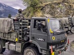 Security personnel keeps vigil during a search operation in J&K's Kishtwar.