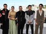 Karan Johar, Janhvi Kapoor, Neeraj Ghaywan, Vishal Jethwa and Ishaan Khatter pose during a photocall for Homebound at the Cannes Film Festival. (Photo by Bertrand GUAY / AFP) Karan Johar, Janhvi Kapoor, Neeraj Ghaywan, Vishal Jethwa and Ishaan Khatter pose during a photocall for Homebound at the Cannes Film Festival. (Photo by Bertrand GUAY / AFP)