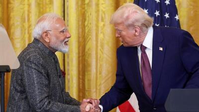FILE PHOTO: US President Donald Trump and Prime Minister Narendra Modi shake hands as they attend a joint press conference at the White House in Washington, DC, on February 13 (REUTERS) FILE PHOTO: US President Donald Trump and Prime Minister Narendra Modi shake hands as they attend a joint press conference at the White House in Washington, DC, on February 13 (REUTERS)