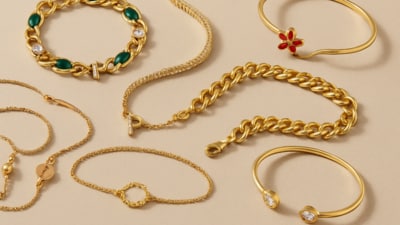 Effortless shine meets daily charm in these gold plated bracelets for women, each one made for the modern minimalist look. Effortless shine meets daily charm in these gold plated bracelets for women, each one made for the modern minimalist look.