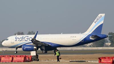 Greater Noida, India- December 09, 2024: The Noida International Airport (NIA) conducted a first flight validation test at the newly built airport in Noida (Jewar), Uttar Pradesh on Monday. The flight validation test marked a major milestone, paving the way to get certified for the airport’s approach and departure procedures. The first flight for validation landed at Jewar Airport after an Indigo flight made a landing in the presence of Minsiter Civil Aviation, in Greater Noida, India, on Monday, December 09, 2024. (Photo by Sunil Ghosh / Hindustan Times) Greater Noida, India- December 09, 2024: The Noida International Airport (NIA) conducted a first flight validation test at the newly built airport in Noida (Jewar), Uttar Pradesh on Monday. The flight validation test marked a major milestone, paving the way to get certified for the airport’s approach and departure procedures. The first flight for validation landed at Jewar Airport after an Indigo flight made a landing in the presence of Minsiter Civil Aviation, in Greater Noida, India, on Monday, December 09, 2024. (Photo by Sunil Ghosh / Hindustan Times)