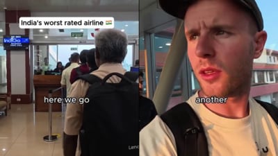 A Scottish tourist leaves a positive review of his IndiGo flight (Instagram/@hugh.abroad) A Scottish tourist leaves a positive review of his IndiGo flight (Instagram/@hugh.abroad)