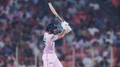 Shahrukh Khan a bright spot, proving the untested middle order has some steel and firepower with a power-packed 57 in the chase. A confidence-booster for the GT middle order. (AP) Shahrukh Khan a bright spot, proving the untested middle order has some steel and firepower with a power-packed 57 in the chase. A confidence-booster for the GT middle order. (AP)
