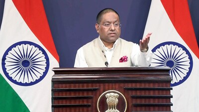 MEA spokesperson Randhir Jaiswal addresses a press conference in New Delhi. (ANI) MEA spokesperson Randhir Jaiswal addresses a press conference in New Delhi. (ANI)