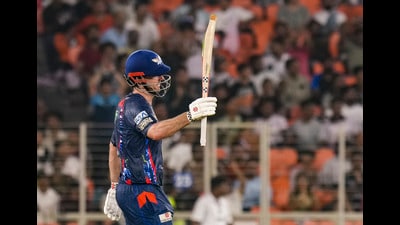 Mitchell Marsh scored his first IPL century -- a solid 117 off 64 balls, studded with 10 boundaries and 8 sixes. (PTI)