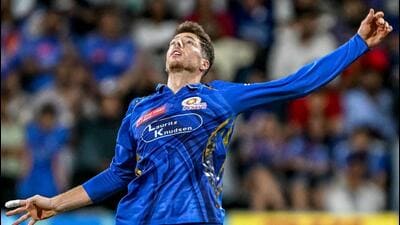 Mumbai Indians spinner Mitchell Santner. (AFP) Mumbai Indians spinner Mitchell Santner. (AFP)