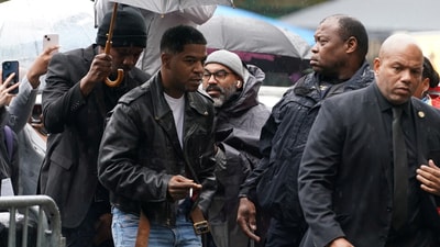 Rapper Kid Cudi arrives to testify for Sean "Diddy" Combs' sex trafficking and racketeering conspiracy trial at U.S. court in Manhattan, in New York City, U.S., May 22, 2025. REUTERS/David 'Dee' Delgado (REUTERS)