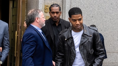 Rapper Kid Cudi departs after testifing for Sean "Diddy" Combs' sex trafficking and racketeering conspiracy trial at U.S. court in Manhattan, in New York City, U.S., May 22, 2025. REUTERS/David 'Dee' Delgado (REUTERS)