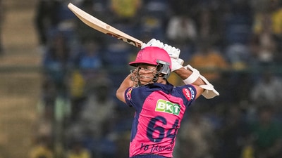 RR's Yashasvi Jaiswal plays a shot during the IPL 2025 (PTI) RR's Yashasvi Jaiswal plays a shot during the IPL 2025 (PTI)
