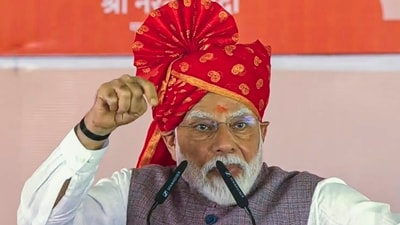 Prime Minister Narendra Modi addresses during the inauguration and foundation stone laying of various development projects, in Bikaner district, (PMO) Prime Minister Narendra Modi addresses during the inauguration and foundation stone laying of various development projects, in Bikaner district, (PMO)