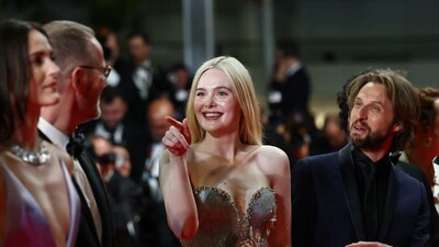 Cast member Elle Fanning poses on the red carpet during arrivals for the screening of the film Affeksjonsverdi (Sentimental Value - Valeur Sentimentale) at the 78th Cannes Film Festival in Cannes, France, May 21, 2025. REUTERS/Sarah Meyssonnier (REUTERS)