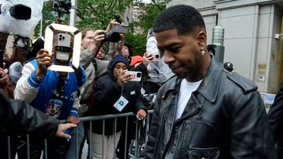 Rapper Kid Cudi leaves the federal court after appearing at the Sean "Diddy" Combs sex trafficking trial in New York City on May 22, 2025. Prosecutors trying the case of Sean "Diddy" Combs on Monday began questioning witnesses to his alleged pattern of violence including the music mogul's ex-girlfriend's one-time best friend. (Photo by TIMOTHY A. CLARY / AFP) (AFP)