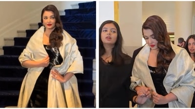 Aishwarya Rai served old movie star glamour for her second look at the Cannes Film Festival. Aishwarya Rai served old movie star glamour for her second look at the Cannes Film Festival.
