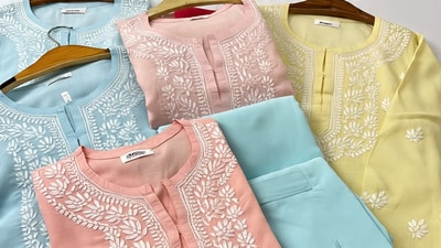 Chikankari kurta sets: Soothing pastels, serious wow; Check out our top 8 picks (AI Generated) Chikankari kurta sets: Soothing pastels, serious wow; Check out our top 8 picks (AI Generated)