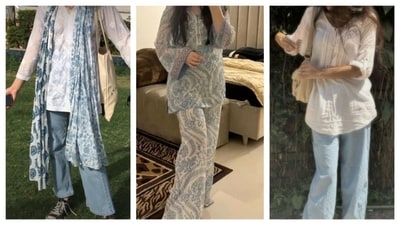 From bright coloured kurtis to flared pants, summer ethnic officewear is all about embracing comfort. (Pinterest) From bright coloured kurtis to flared pants, summer ethnic officewear is all about embracing comfort. (Pinterest)