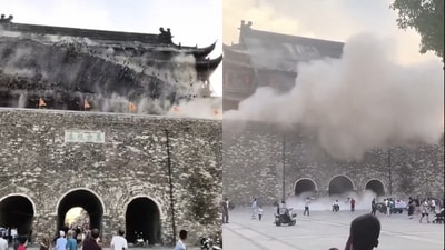 The Fengyang culture and tourism bureau said that an investigation team has been set up to look into the incident. (Screengrab/X) The Fengyang culture and tourism bureau said that an investigation team has been set up to look into the incident. (Screengrab/X)