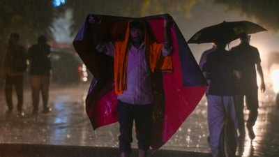 In the Gautam Buddh Nagar district, including Noida and Greater Noida areas, at least three persons were killed after a strong storm was followed by intense rainfall on Wednesday night. (Sunil Ghosh/Hindustan Times) In the Gautam Buddh Nagar district, including Noida and Greater Noida areas, at least three persons were killed after a strong storm was followed by intense rainfall on Wednesday night. (Sunil Ghosh/Hindustan Times)