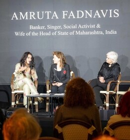 Amruta Fadnavis shared this picture on Instagram. (Instagram/@amruta.fadnavis) Amruta Fadnavis shared this picture on Instagram. (Instagram/@amruta.fadnavis)