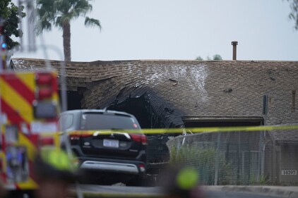 A home is damaged after a small plane crashed into a San Diego neighborhood, early Thursday, May 22, 2025. (AP Photo/Gregory Bull) (AP) A home is damaged after a small plane crashed into a San Diego neighborhood, early Thursday, May 22, 2025. (AP Photo/Gregory Bull) (AP)