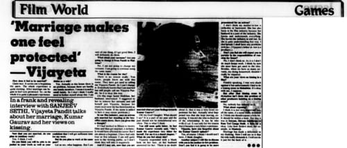 Vijayta Pandit's interview with HT in 1986 about marriage, Kumar Gaurav, and more. Vijayta Pandit's interview with HT in 1986 about marriage, Kumar Gaurav, and more.