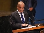 Pakistan's Prime Minister Shehbaz Sharif speaks at United Nations General Assembly. Pakistan's Prime Minister Shehbaz Sharif speaks at United Nations General Assembly.
