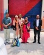 Lakhan, with his daughter Asha Devi, counsel Ankit Maurya and jail superintendent Ajitesh Kumar, after being released from Kaushambi jail. (HT) Lakhan, with his daughter Asha Devi, counsel Ankit Maurya and jail superintendent Ajitesh Kumar, after being released from Kaushambi jail. (HT)