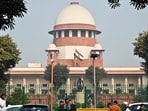 A view of the Supreme Court building, the apex judicial body of India, in New Delhi.