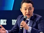Cryptomoney exchange Tron Justin Sun participates in a session during the Token 2049 crypto conference in Dubai on May 1, 2025.
