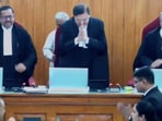 Supreme court judge Justice Oka after delivering 11 verdicts on his retirement day,. Supreme court judge Justice Oka after delivering 11 verdicts on his retirement day,.
