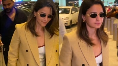 Alia Bhatt stuns at Mumbai airport ahead of Cannes debut in chic travel outfit. (Instagram) Alia Bhatt stuns at Mumbai airport ahead of Cannes debut in chic travel outfit. (Instagram)