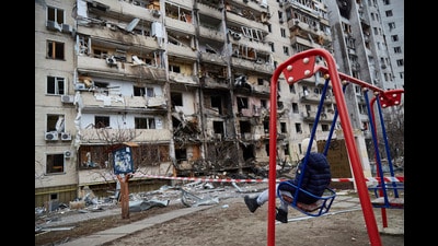 A child on a swing outside a Kyiv building bombed by a Russian missile. When fading or dysfunctional multilateralism doesn’t meet a country’s interests, it will find other ways to exert influence or extract resources. This is where the role of the UN becomes vital. (Getty Images) A child on a swing outside a Kyiv building bombed by a Russian missile. When fading or dysfunctional multilateralism doesn’t meet a country’s interests, it will find other ways to exert influence or extract resources. This is where the role of the UN becomes vital. (Getty Images)