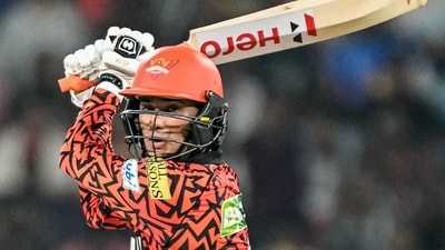 Apart from Kishan, left-handed opener Abhishek Sharma smashed 17-ball 34 with almost all the RCB bowlers being among the wickets. (AFP) Apart from Kishan, left-handed opener Abhishek Sharma smashed 17-ball 34 with almost all the RCB bowlers being among the wickets. (AFP)