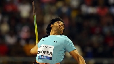 Javelin thrower Neeraj Chopra in action. (REUTERS) Javelin thrower Neeraj Chopra in action. (REUTERS)