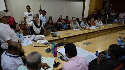 Mumbai, India - May 23, 2025:BMC held public hearing for the objection and suggestion of Versova - Dahisar Mumbai Coastal Road project with resident at BMC head Office, in Mumbai, India, on Friday, May 23, 2025. (Photo by Anshuman Poyrekar/ Hindustan Times) (Hindustan Times) Mumbai, India - May 23, 2025:BMC held public hearing for the objection and suggestion of Versova - Dahisar Mumbai Coastal Road project with resident at BMC head Office, in Mumbai, India, on Friday, May 23, 2025. (Photo by Anshuman Poyrekar/ Hindustan Times) (Hindustan Times)