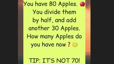 A tricky brain teaser shared on Facebook left users puzzled. (Facebook/Minion Quotes) A tricky brain teaser shared on Facebook left users puzzled. (Facebook/Minion Quotes)