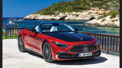 The Mercedes-Maybach SL 680 is priced at a staggering ₹4.2 crore. The Mercedes-Maybach SL 680 is priced at a staggering ₹4.2 crore.