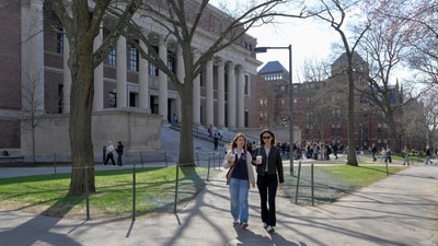 People walk on the campus of Harvard University in Cambridge, Massachusetts, U.S. (REUTERS File)