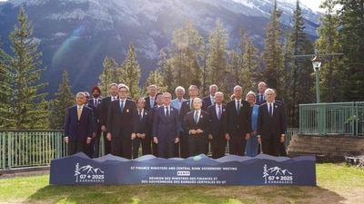 Top finance leaders from the G7 nations gather in Canada starting Tuesday, with concerns including war in Ukraine at the fore while the advanced economies grapple with fallout from US President Donald Trump's sweeping tariffs. ((Photo by Cole Burston/ AFP)) Top finance leaders from the G7 nations gather in Canada starting Tuesday, with concerns including war in Ukraine at the fore while the advanced economies grapple with fallout from US President Donald Trump's sweeping tariffs. ((Photo by Cole Burston/ AFP))